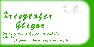 krisztofer gligor business card